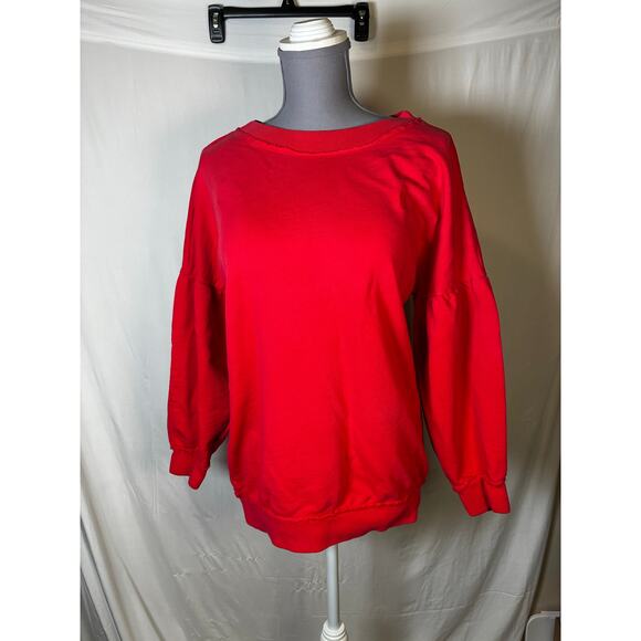 Free People FP movement XS Oversized Raw Hem Performance Staple Slouchy pullover - Picture 1 of 5